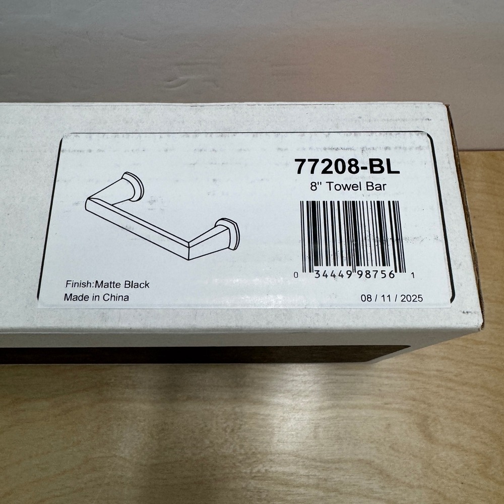 Delta 77208-BL Saylor 8 Inch Towel Bar Matte Black Bathroom Hardware 1 pc